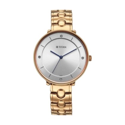 Titan Workwear 2651WM11 Grey Dial Stainless Steel Strap Quartz Analog Women Watch